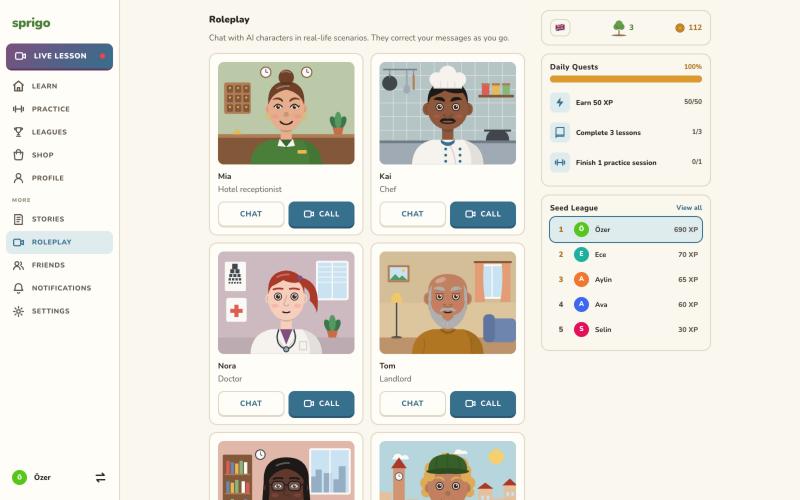 Sprigo — Roleplay chat